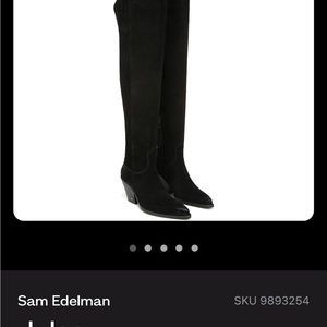 Black suede Sam Edelman boots